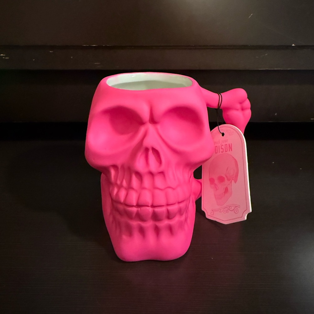PINK SKULL Soft Touch HALLOWEEN Mug
